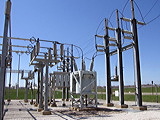 FABRICATED BUS SUPPORT AT ELECTRICAL SUB STATION